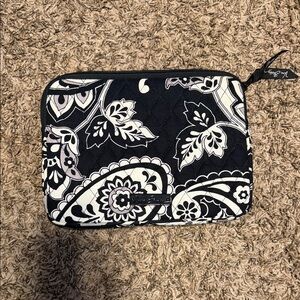 Vera Bradley Black and White Paisley Floral Pouch